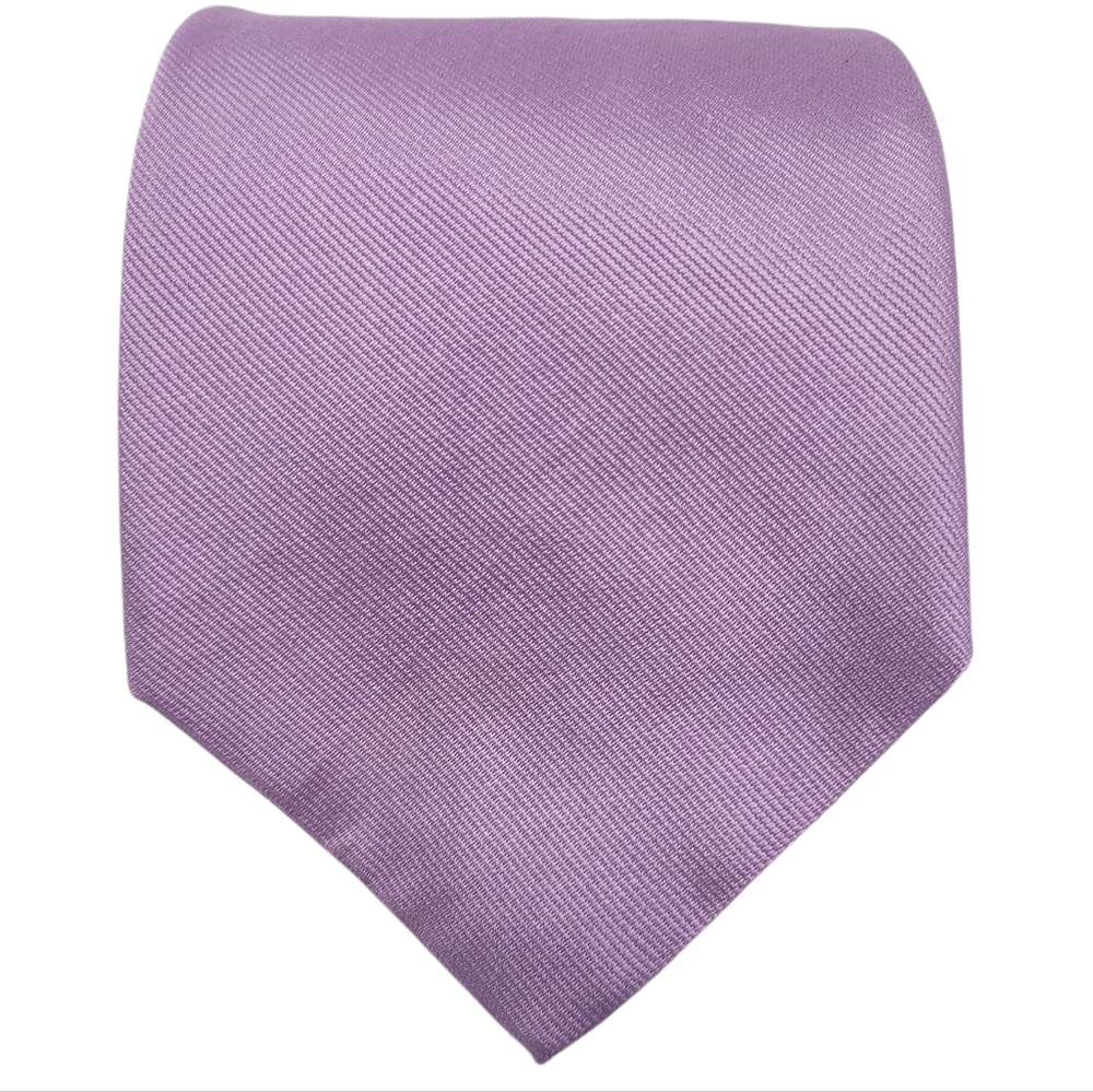Brooks Brothers | Men's Classic Solid Lavender Purple Silk Tie (One Size)
